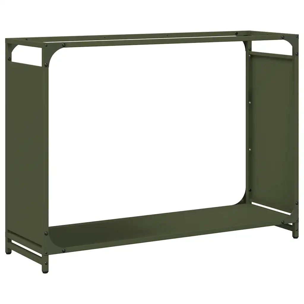 Rastrelliera per Legna da Ardere-Portalegna Verde Oliva 90x28x65 cm