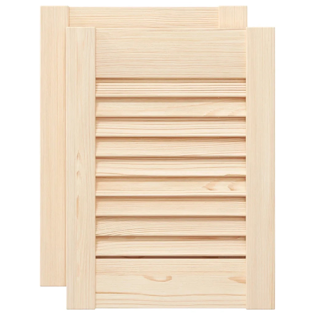 Ante con Design a Lamelle 2 pz 39,5x29,5 cm in Legno di Pino CFW3530557