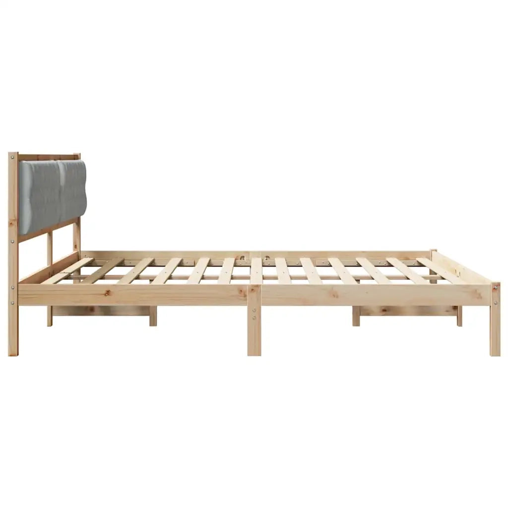 Struttura del letto Grigio chiaro 200 x 200 cm Pino massello