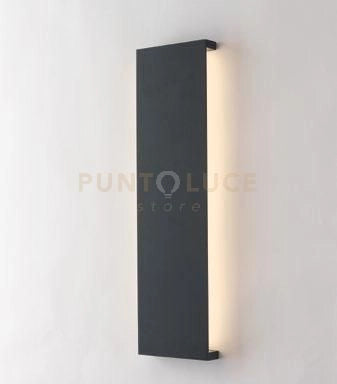 APPLIQUE BIEMISSIONE LED RIBBON ANTRACITE 12W 1600LM 4000K IP65 11,5X2,6X42CM