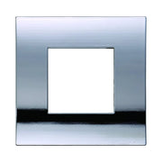 Placca Plastica Serie Venus 2P Colore Cromato Lucido Compatibile Con Vimar Arke