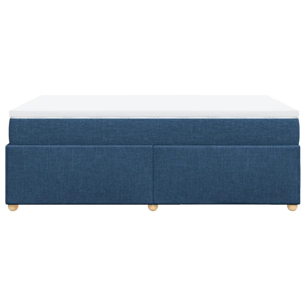 Giroletto a Molle con Materasso Blu 120x190 cm in Tessuto