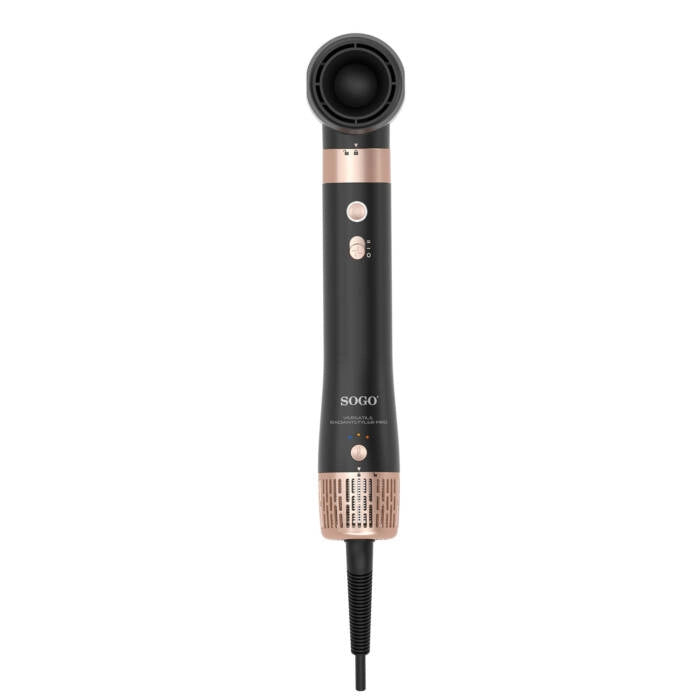 Styler capelli 6 in 1 con aria calda 1400W, tecnologia Coanda e motore BLDC, arriccia asciuga e volumizza - Sogo