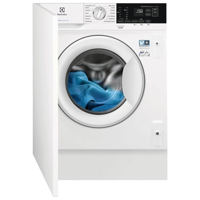 Electrolux EW7F572WBI Lavatrice Vapore PRO TimeManager Classe Energetica D Capacita' di carico 7 Kg Centrifuga 1200 giri SensiCare