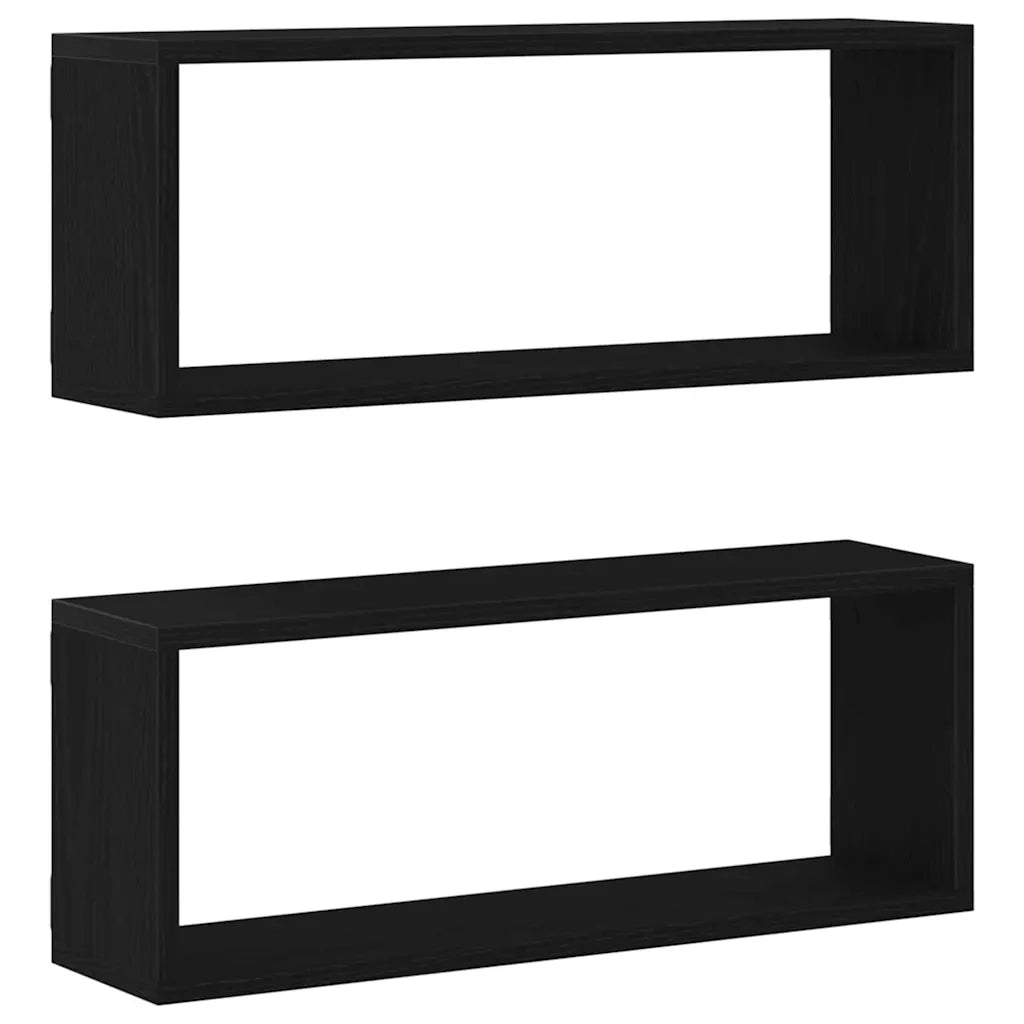 Scaffali da parete 2 pcs Rovere Nero 60 x 15 x 23 cm 862645