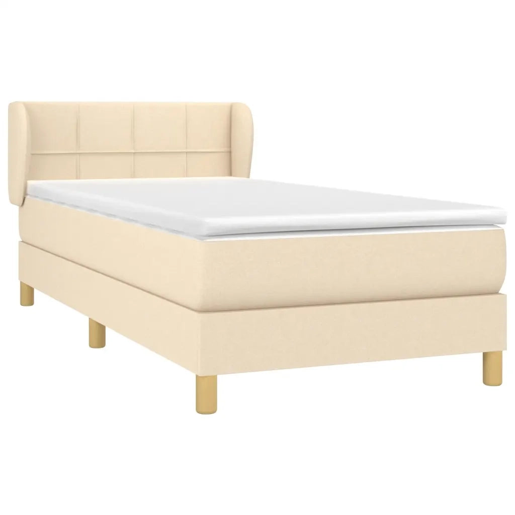 Giroletto a Molle con Materasso Crema 80x200 cm inTessuto 3126762
