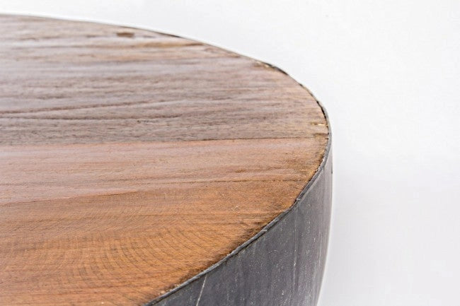 Tavolino Lancaster Grigio D90 in Legno Riciclato