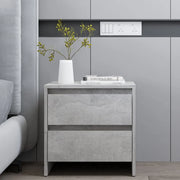 Comodino Grigio Cemento 45x34,5x44,5 cm in Truciolato cod mxl 30516