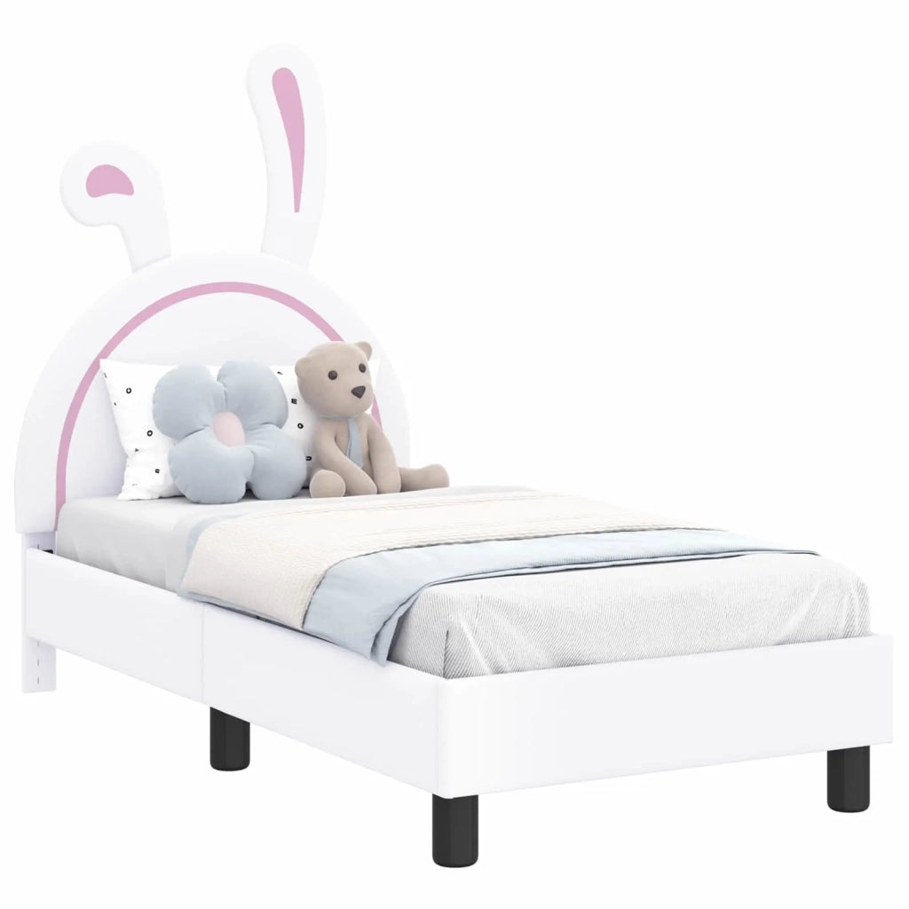 Struttura letto per bambini con testata-Giroletto per bambini Bianco 70 x 140 cm PU