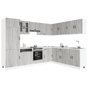 Set Mobili da Cucina 14 pz Kalmar Grigio Sonoma in Truciolato