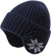 Mutte calde - Mutte a pelo - Mutte per protezione dal freddo in inverno - Cappelli da neve per uomini e donne - Ultracaldo - Mutte calde elastiche - Mutte calde imbottite con pelliccia - Blu marino