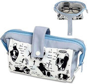 Etui per bambina con chiusura a righello - Grande capacità - Confezione per scuola - Stampa di un cucciolo - Tessuto di canapa 20 x 13 x 8 cm