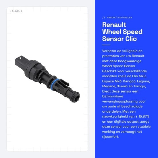 Vervandolo con Sensorespeed - Componente di Ricambio di Alta Qualità ABS - Adatto per Renault Clio Mk2/Espace Mk3 - affidabile - Migliorata Sicurezza - Installazione Facile - Sensorespeed