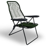 Sedia sdraio Lipari cordonata reclinabile in pvc color verde