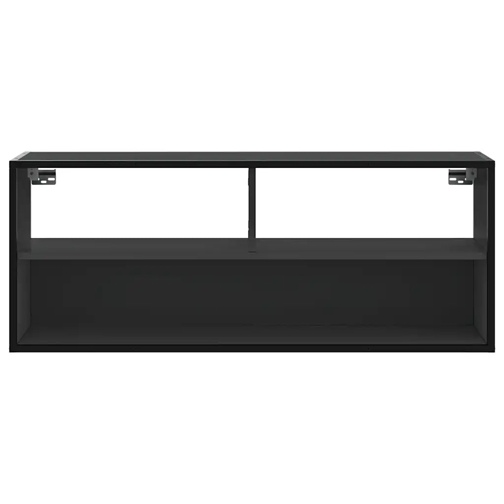 Mobile Porta TV Nero 100x31x39,5 cm in Truciolato e Metallo 848934