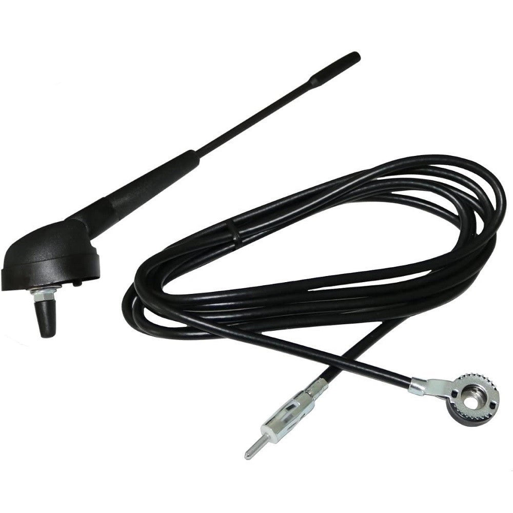 Trade Shop - Antenna Per Autoradio 19 Cm Per Tetto Auto Con Cavo Da 2.3 Mt Spina Din Plug -