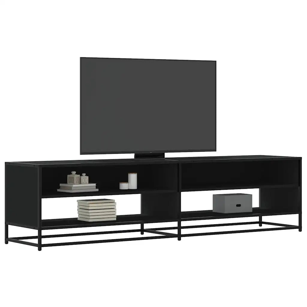 Mobile Porta TV Nero 180,5x40x46 cm in Truciolato 3300800