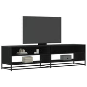 Mobile Porta TV Nero 180,5x40x46 cm in Truciolato 3300800
