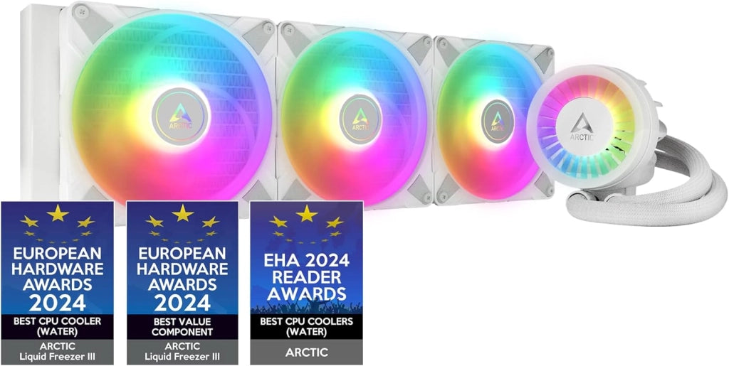Liquid Freezer II 420 A-RGB Sistema di Raffreddamento PC Dissipatore Liquido ad Acqua per CPU AIO con A-RGB, pompa controllata PWM, velocità della ventola: 200-1900 RPM, LGA1700 compatibile