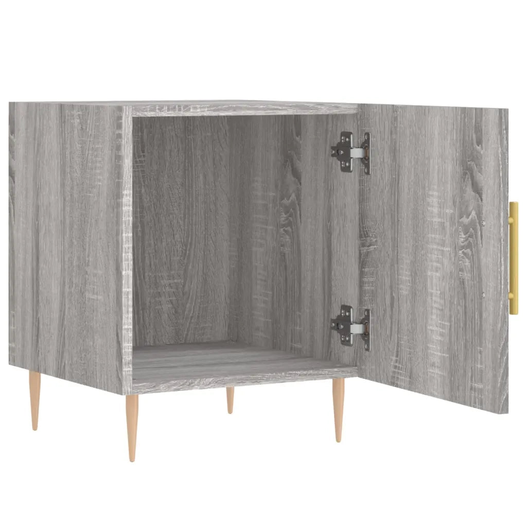 Set di 2 Comodini | Armadio da Notte | Mobiletto da notte Grigio Sonoma 40x40x50 cm in Legno Multistrato
