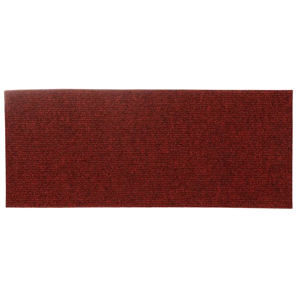 Tappetini per scale autoadesivi 30 pz 60x25 cm Bordeaux Rosso Rettangolari 3365707