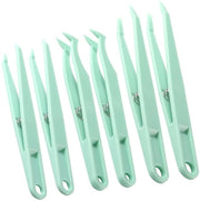 Set di pinze a precisione in plastica antistatiche - 6 pezzi - Verde - Per elettronica e gioielleria - Adatto per laboratorio