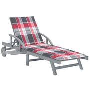 Lettino prendisole sedia a sdraio lettino prendisole letto da giardino mobili da esterno per patio con cuscino legno massello di acacia 02_0012359