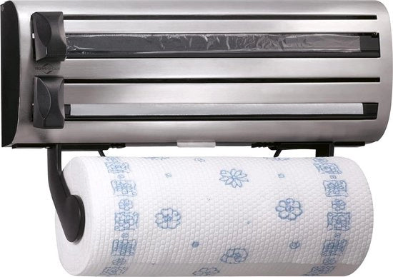 Sostegno per rotoli di carta da cucina 38 x 16 x 9 cm per pellicola per cucina sostegno per rotoli di carta da cucina regolabile