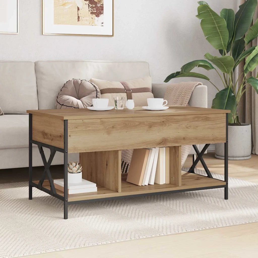Tavolino da salotto Rovere artigianale 100 x 55 x 48.5 cm 883036