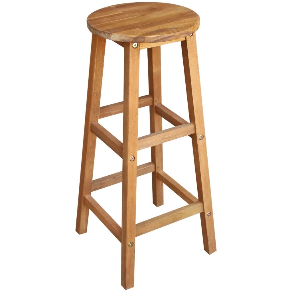 Tavolo e Sgabelli Bar Set 7 pz in Legno Massello di Acacia 246670