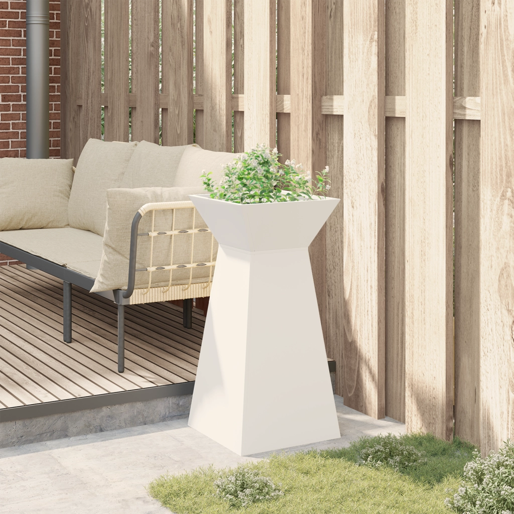 Supporto per Piante Bianco Plastica Medio Intarsi Decorativi