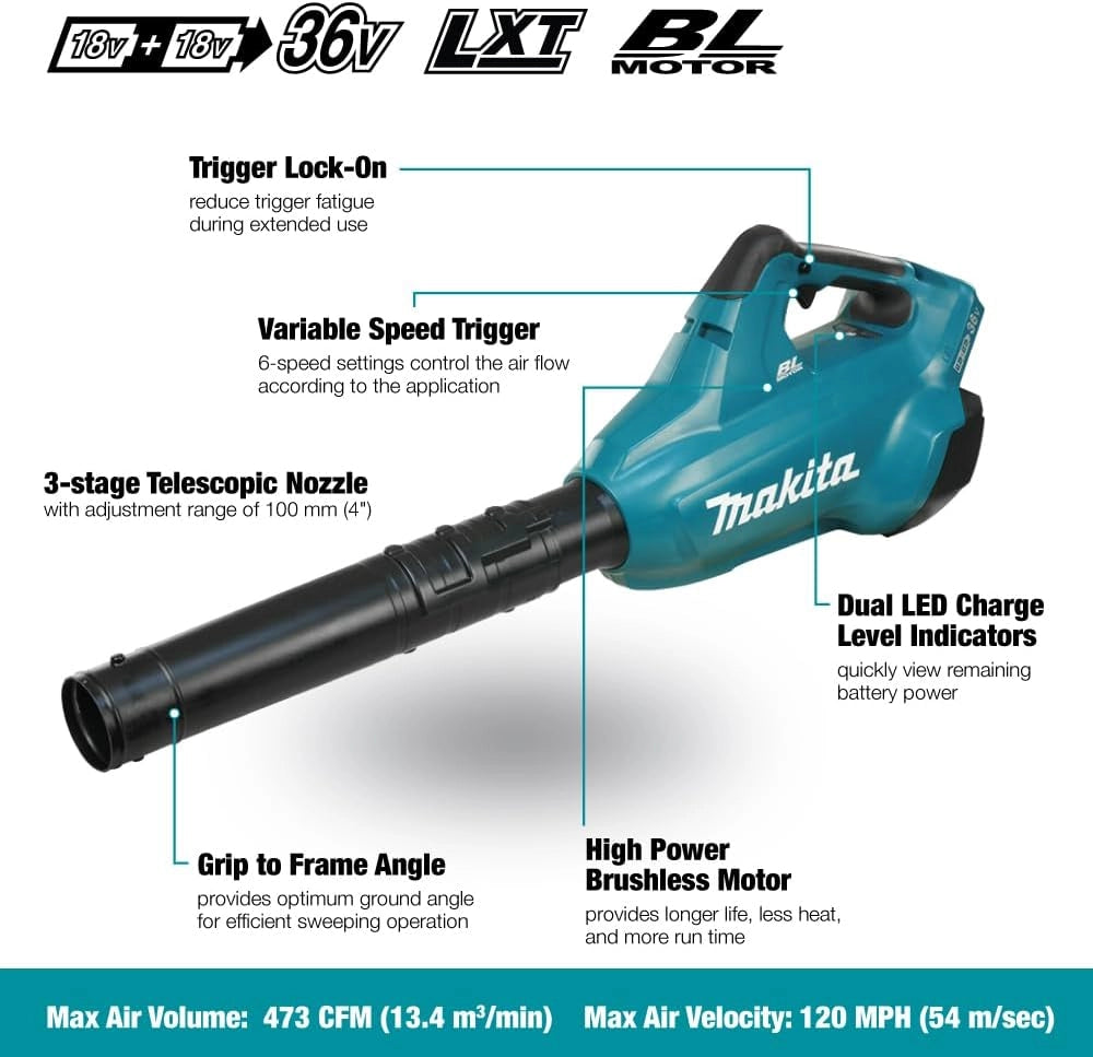 Soffiatore a batteria 18Vx2 BL motor - velocità variabile