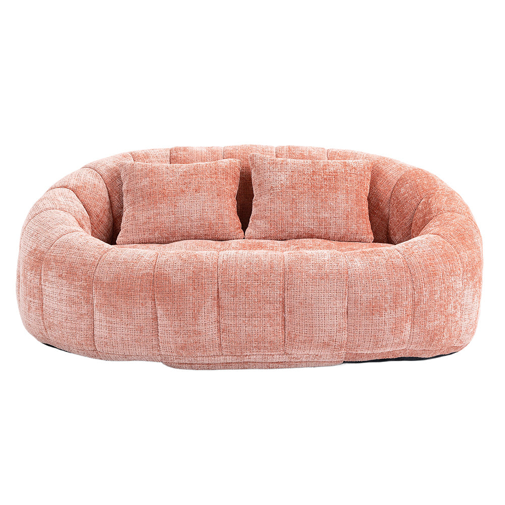 Bean bag - Xylo - chaise longue chenille rosa senza struttura