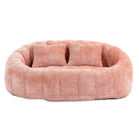 Bean bag - Xylo - chaise longue chenille rosa senza struttura