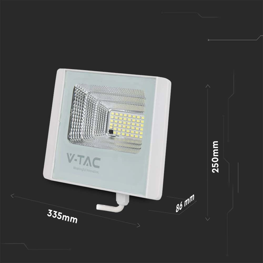 Faro LED solare V-TAC 35W 4000K 2450lm IP65 telecomando