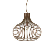 Sospensione Industrial-Minimal Onion Metallo Coffee 1 Luce E27 D47Cm