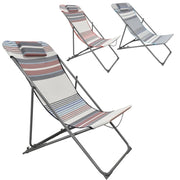 1 Pezzo Sedia Sdraio Deco in Metallo Regolabile 19 mm 3 Colori