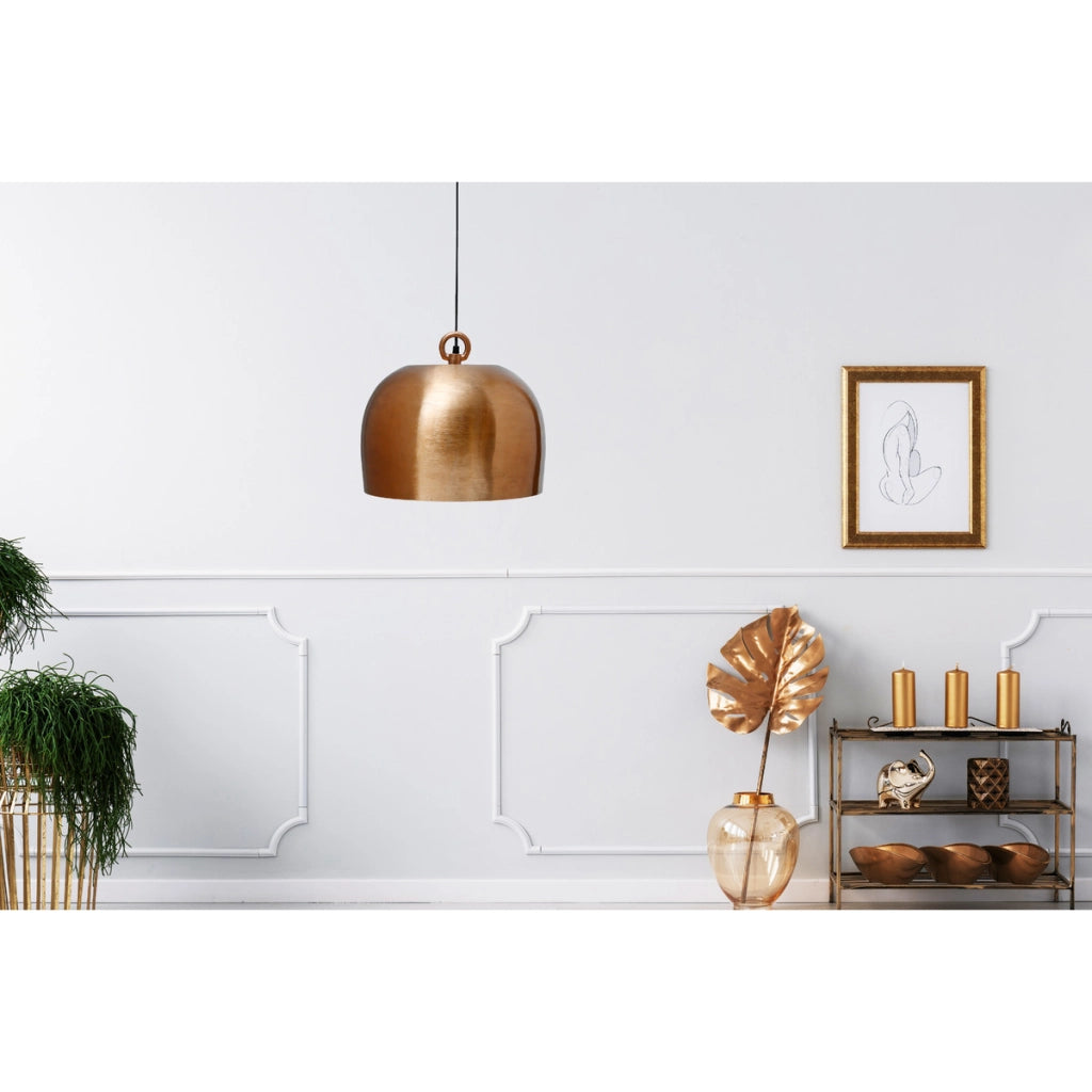 Lampada a Sospensione Art Deco 300 in Rame