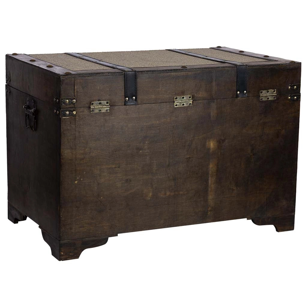 Baule in legno argentato 75x74x51