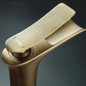 Rubinetto Da Lavabo Rea Laguna Antique Brush Gold High