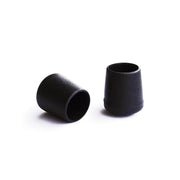 Puntali esterni tondi neri Ã˜ 25 mm. 4 pz.