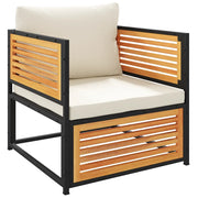 Sedia da Giardino con Cuscini in Legno Massello di Acacia CFW1599900