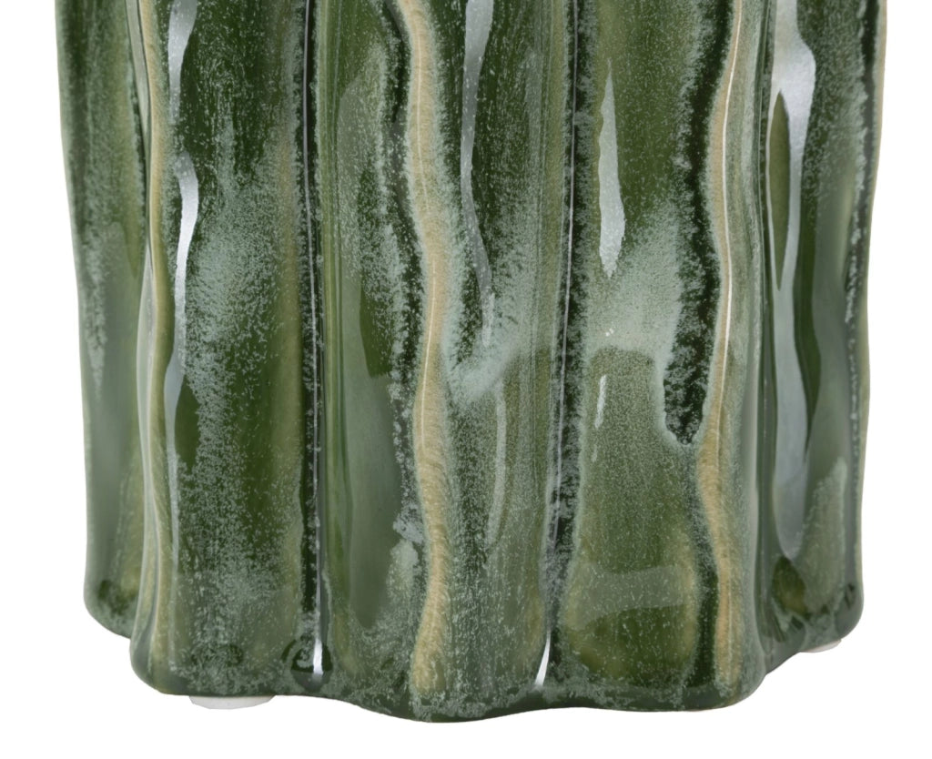 Vaso Cactus Tall Ø12x31,5 cm in Ceramica Verde