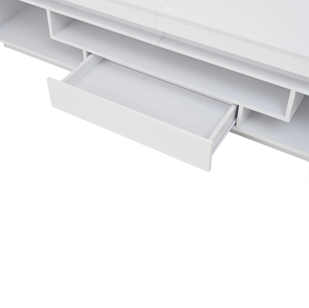 Mobile TV da pavimento con 2 vani laterali, 1 cassetto e LED