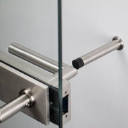 Wandstop in acciaio inossidabile con buffer in gomma - montaggio a parete Ø25cm H:10cm - buffer a parete con materiale di fissaggio