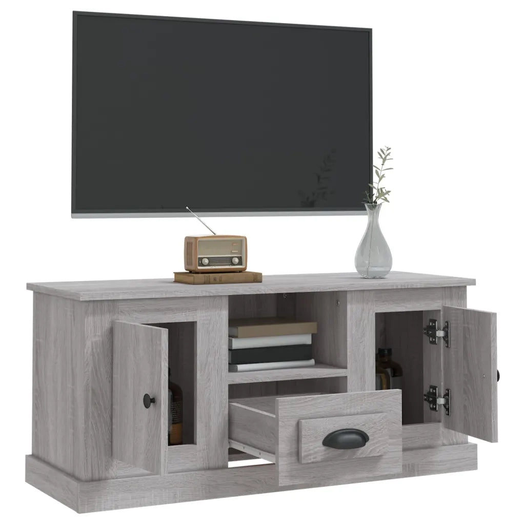 Mobile TV Grigio Sonoma 100x35,5x45 cm in Legno Multistrato 816462