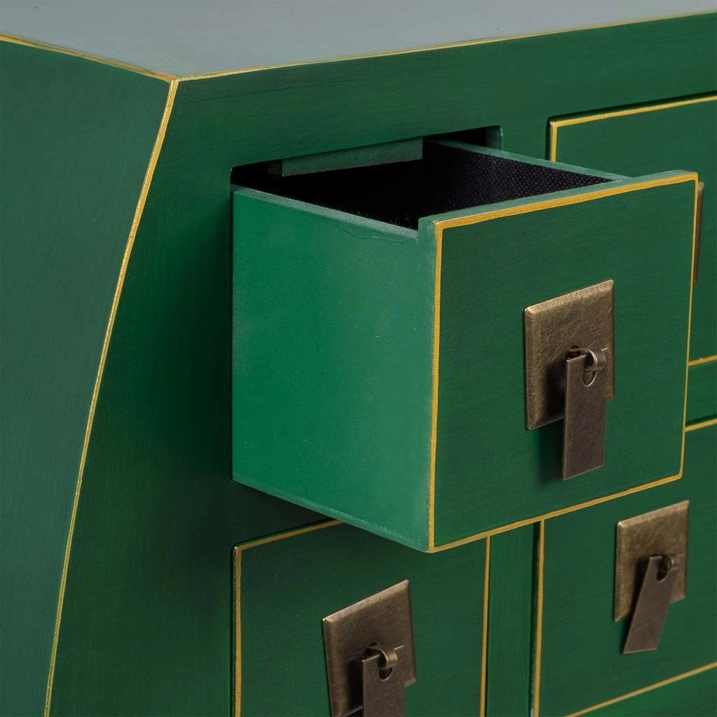 Mobile da ingresso in legno con 4 cassetti e 2 porte 98x26x80h cm