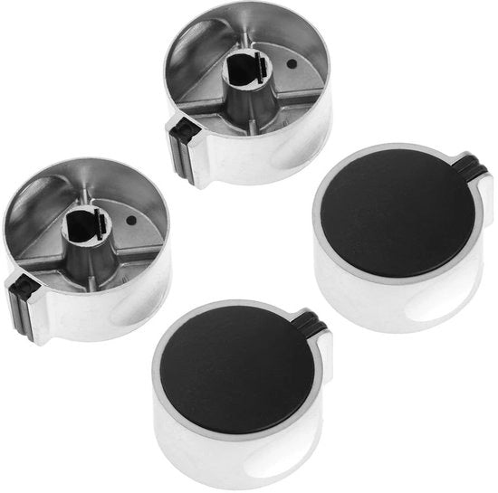 Pomelli per cucina a gas 4 pezzi - Pomelli per forno - In acciaio inossidabile - Diametro 6 mm