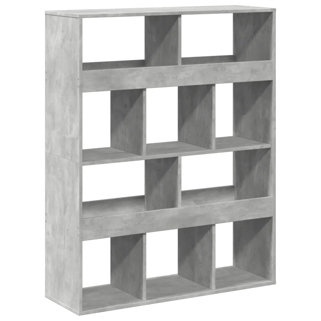 Libreria-Scaffale per Libri-Mobile di Stoccaggio Grigio Cemento 100x33x125,5 cm in Legno Multistrato 957112