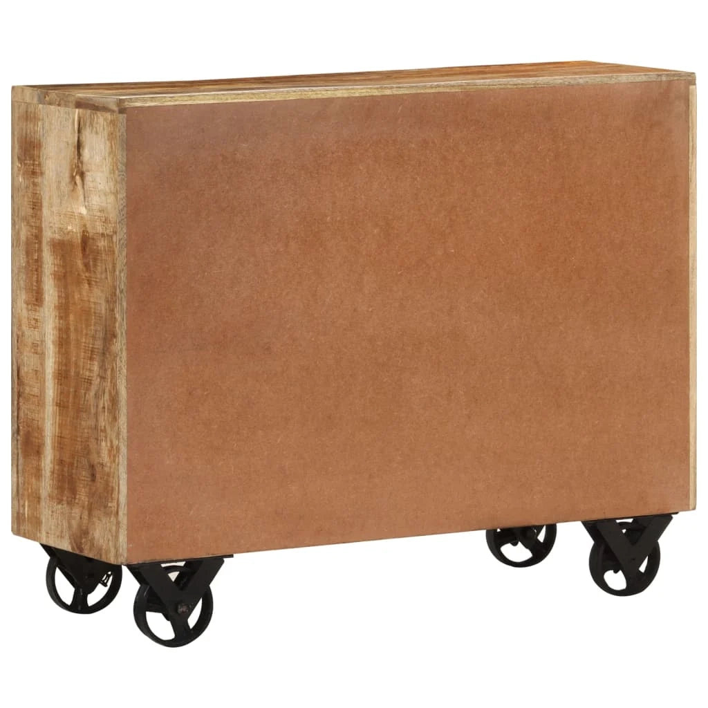 Credenza buffet cassettiera mobile contenitore organizer cucina soggiorno soggiorno 80 x 30 x 65 cm legno massello di mango grezzo marrone 02_0029653